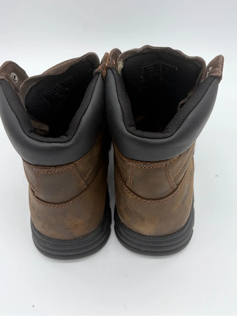 Wolverine Brown Lace-Up Work Boots